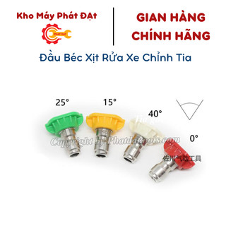 Đầu béc xịt rửa xe chỉnh tia 0-15-25-40 độ -Béc rửa xe đài loan gắn đầu súng rửa xe các loại
