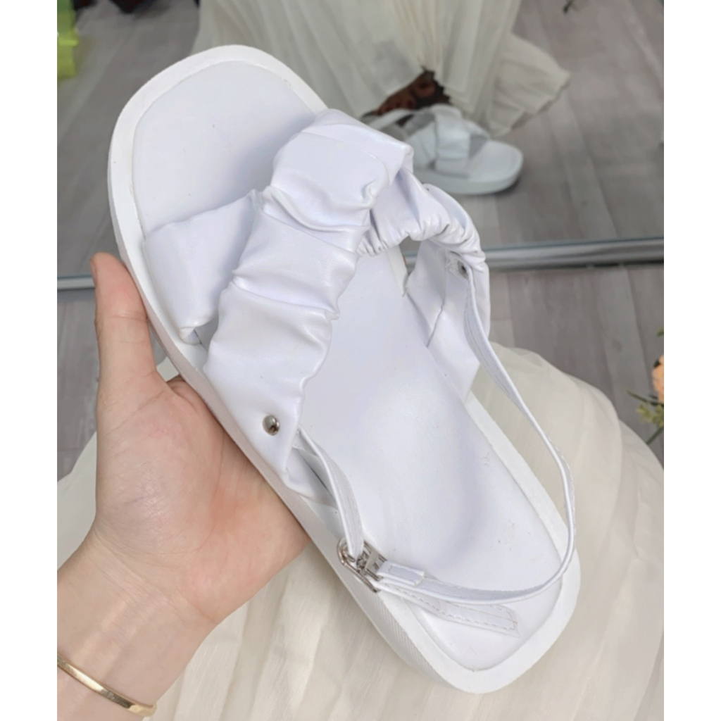 Sandal đế bánh mì 2 quai chéo| dép nữ quay hậu - T35