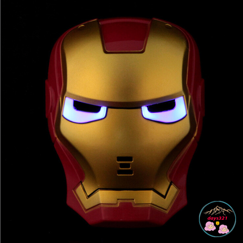 Mặt Nạ Găng Tay Thanos Có Đèn Led Hóa Trang Người Sắt