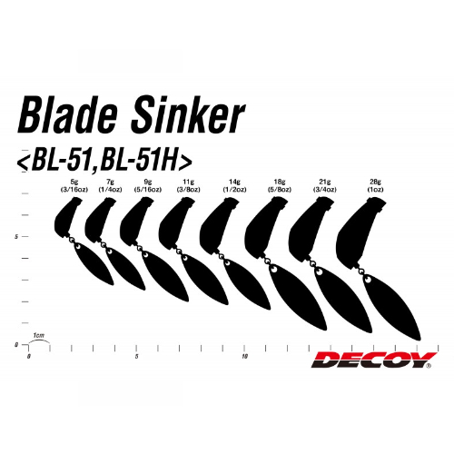 Chì chạy câu cá và thìa xoay Decoy Blade BL-51
