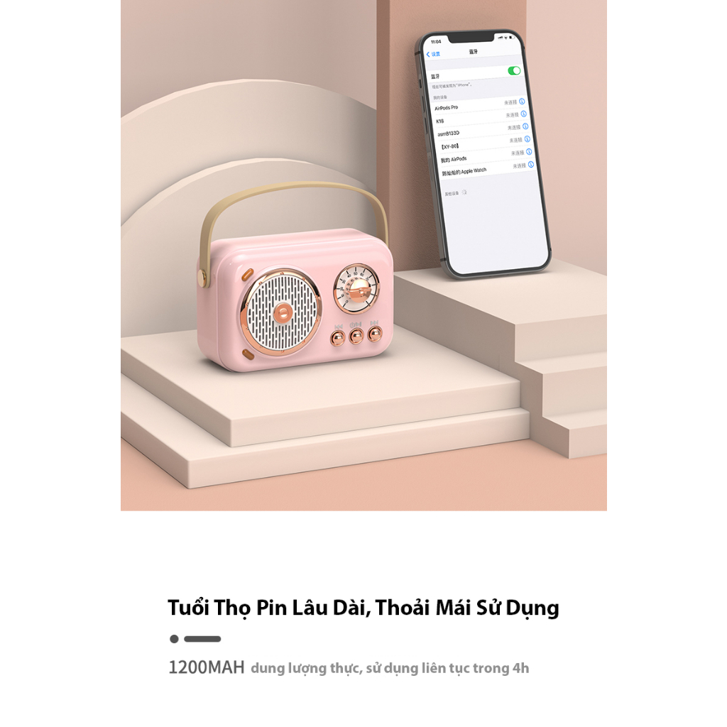 Loa Mini Hát Karaoke D12 Dành Cho Máy Chiếu Và Điện Thoại, Hỗ Trợ Bluetooth 5.0