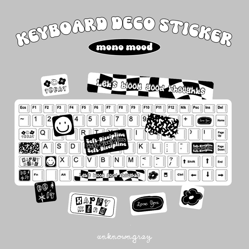 Keyboard decor Sticker/ Decal/ Nhãn dán thiết kế aesthetic,trang trí bàn phím laptop