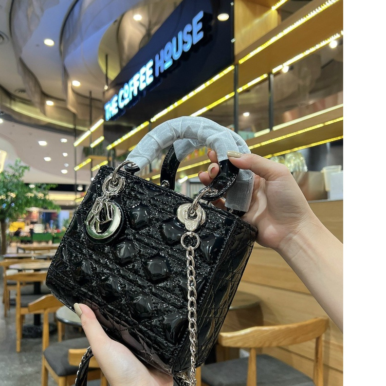 Túi DIOR da bóng size 17cm-20cm Full hộp sang chảnh