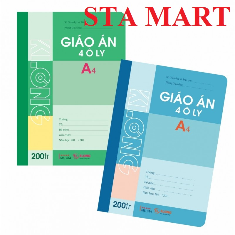 Sổ giáo án 4 Ô ly 120 trang Klong MS 314 / Vở ôly A4