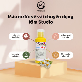 MÀU NƯỚC VẼ VẢI CHUYÊN DỤNG/ KIMSTUDIO/ DUNG TÍCH CHAI 70ML/CHAI LẺ/ MÀU VẼ VẢI GIẶT KHÔNG PHAI