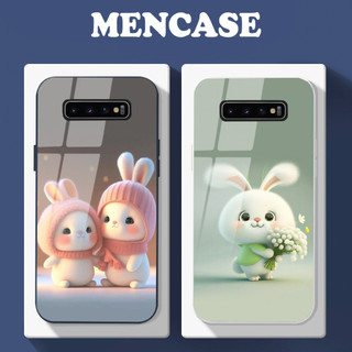 Ốp Lưng SAMSUNG S10, S10E, S10 PLUS, S10+, S10 5G mặt kính in hình gấu dễ thương
