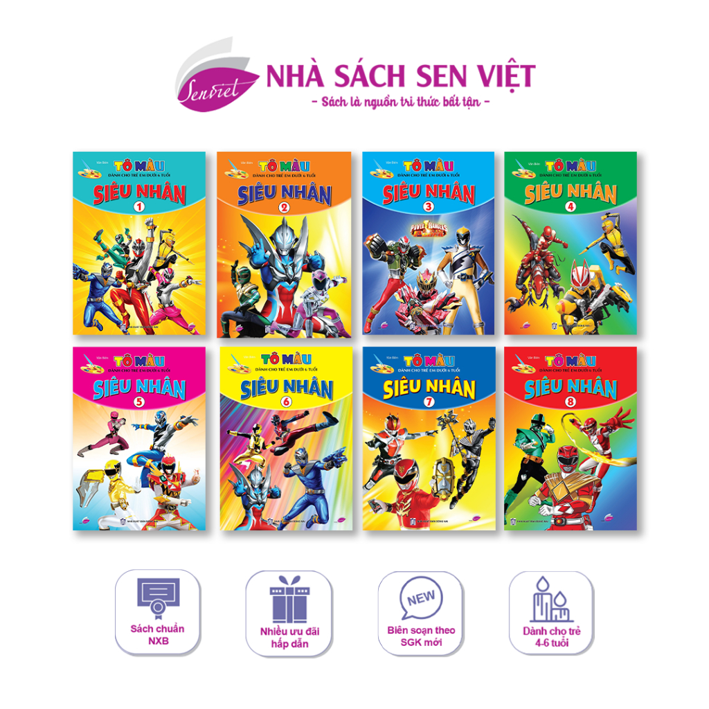 Sách – Combo Tô Màu Siêu Nhân Anh Hùng Dành Cho Bé Dưới 6 Tuổi