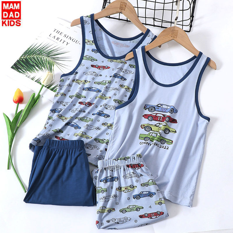 Đồ Bộ Sát Nách chất Thun Lạnh siêu mát cho bé Trai, chính hãng MAMDADKIDS