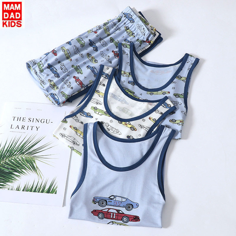Đồ Bộ Sát Nách chất Thun Lạnh siêu mát cho bé Trai, chính hãng MAMDADKIDS