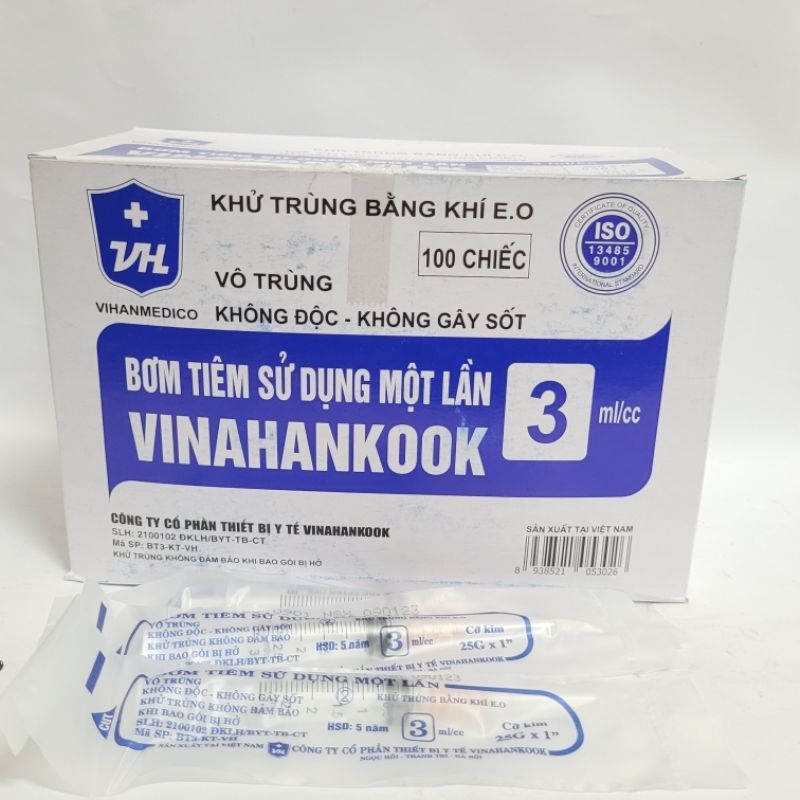 Bơm tiêm xi lanh vô trùng 3ml - 6ml