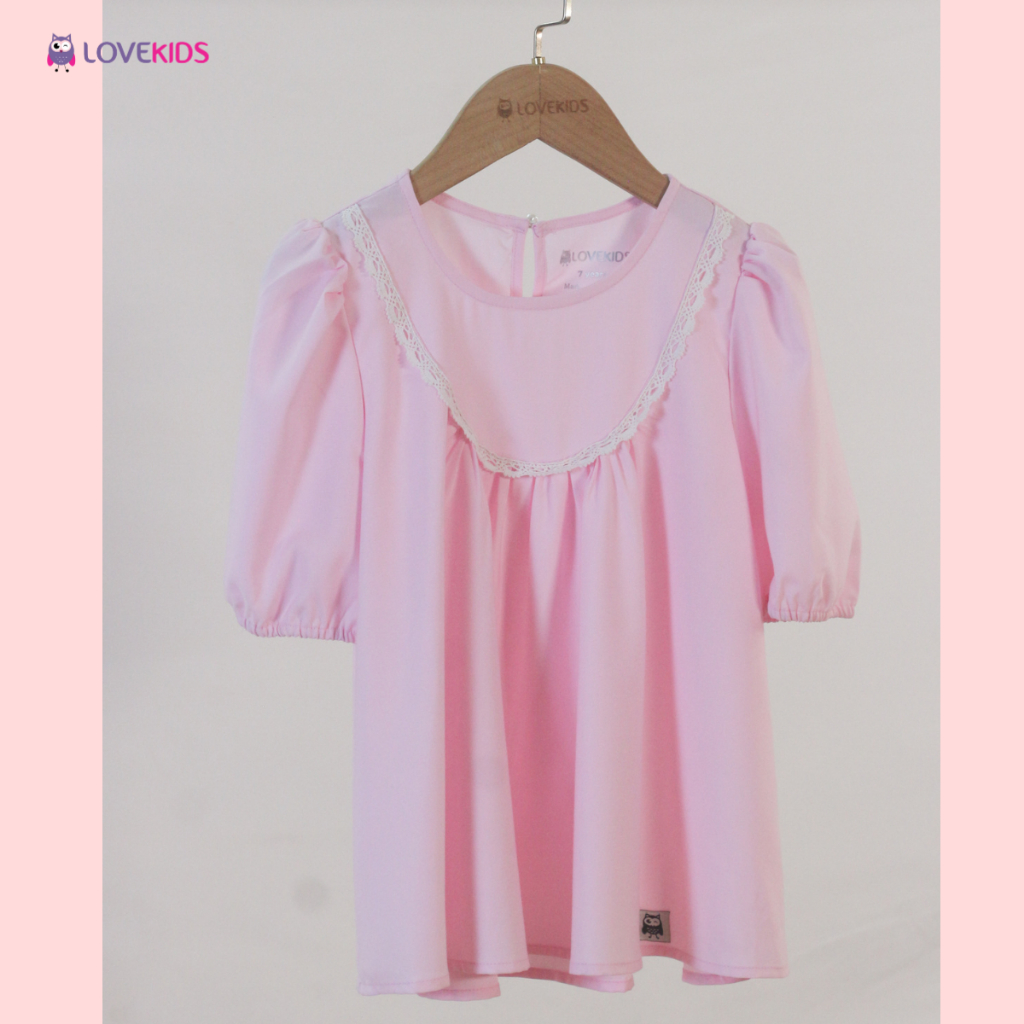 Áo BG cộc tay phối ren - Lovekids