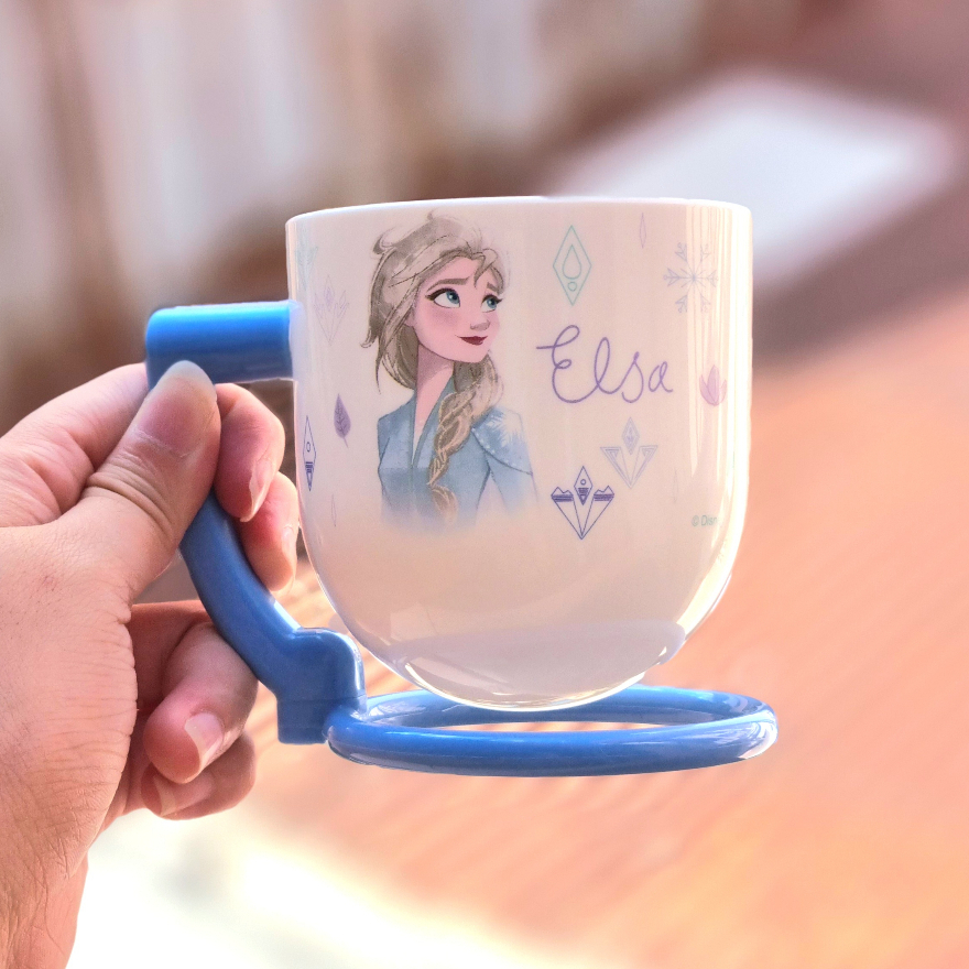 Ly cốc 2 in 1 xoay 360 độ uống nước súc miệng cắm bàn chải Disney Frozen Elsa và Anna cho trẻ em