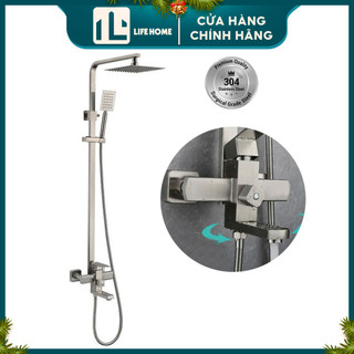 Bộ sen cây tắm đứng nóng lạnh INOX 304 đúc nguyên khối cao cấp Life Home