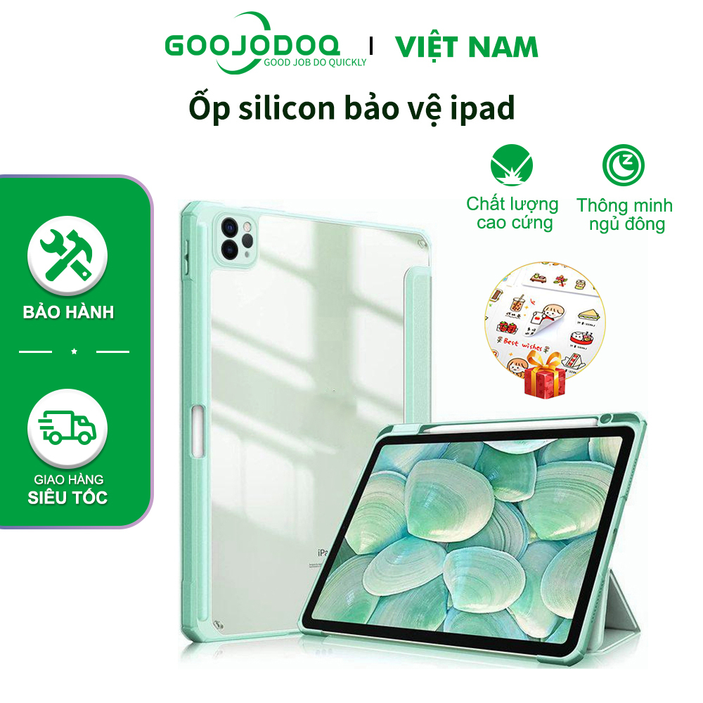 Bao da ipad GOOJODOQ Cho iPad Pro 11 12.9 2022 Air 4 Air 5 Gen 10 10.9 Gen 9 8 7 10.2 Ốp Lưng Clear Acrylic Bao