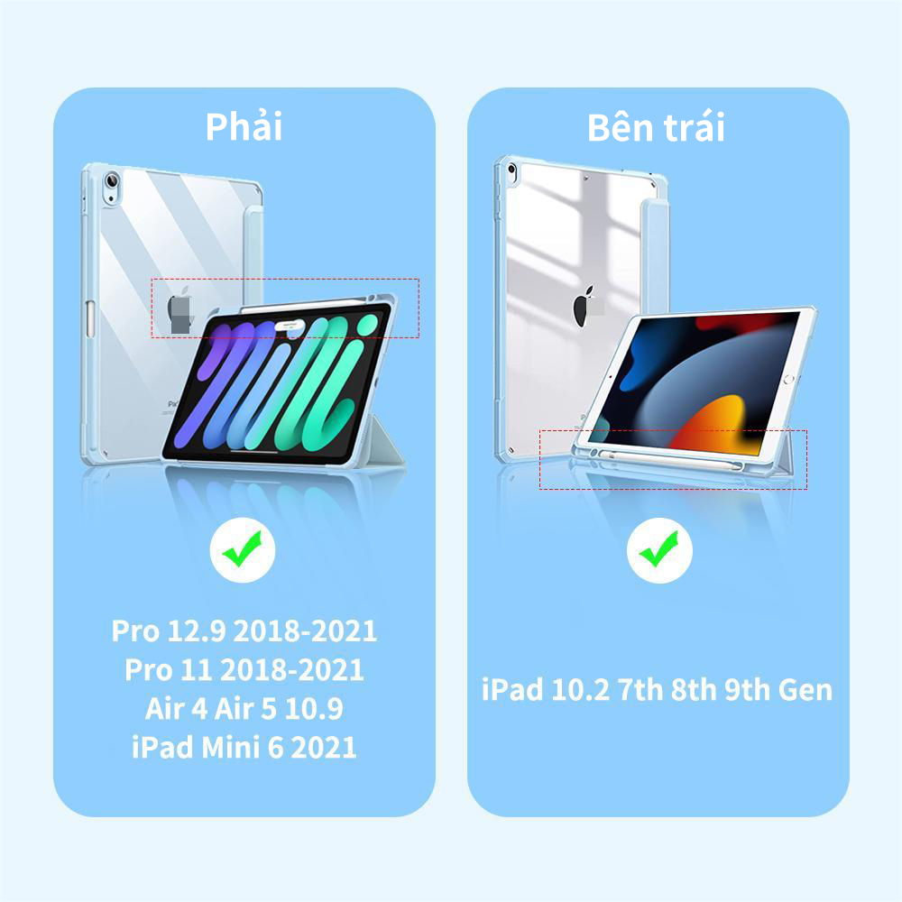 Bao da ipad GOOJODOQ Cho iPad Pro 11 12.9 2022 Air 4 Air 5 Gen 10 10.9 Gen 9 8 7 10.2 Ốp Lưng Clear Acrylic Bao