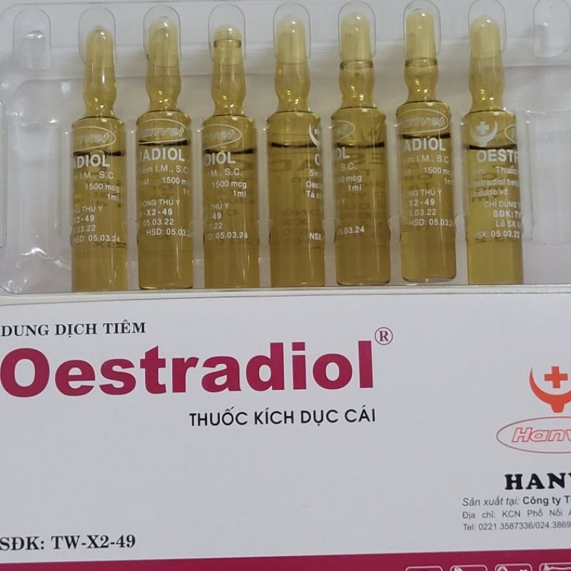 1 ống oestradiol dùng trong thú y