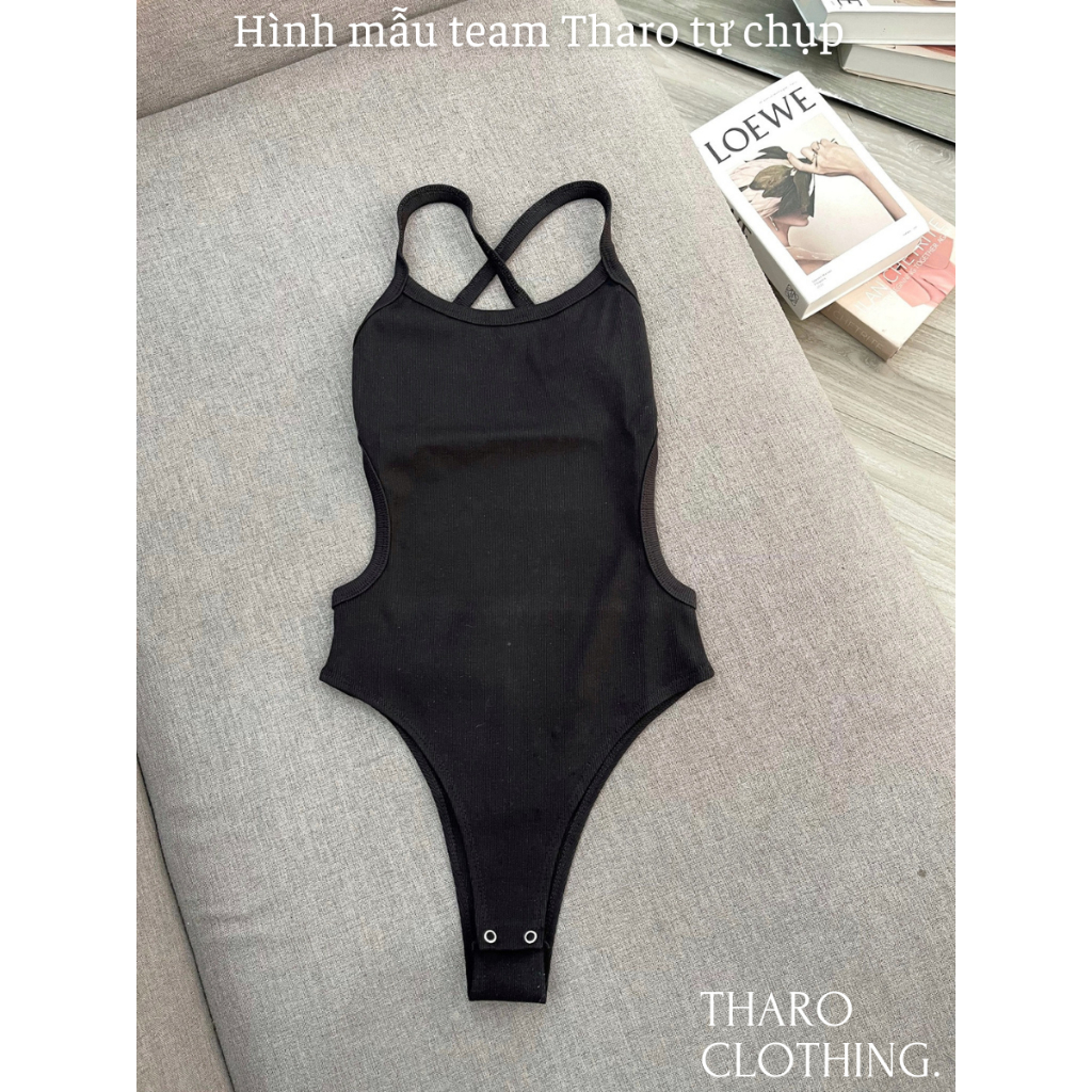 Bodysuit, Áo Liền Thân Đan Dây Chéo, Hở Lưng - Tharo Clothing [AO00114