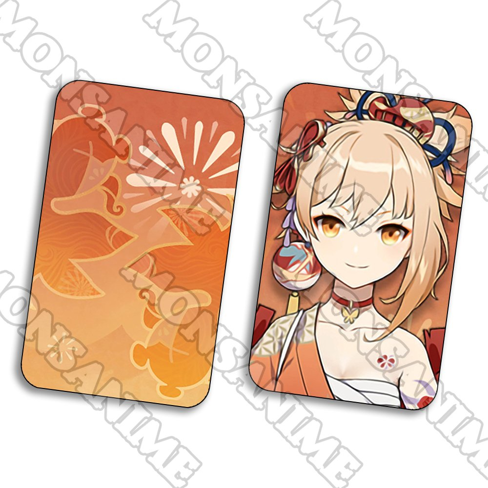 Ảnh card bo góc  GENSHIN IMPACT ver Chân dung 5*8cm in hình game anime chibi sưu tầm 1 tấm