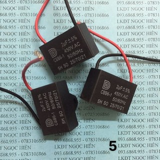 Combo 2 tụ quạt 2uf dây