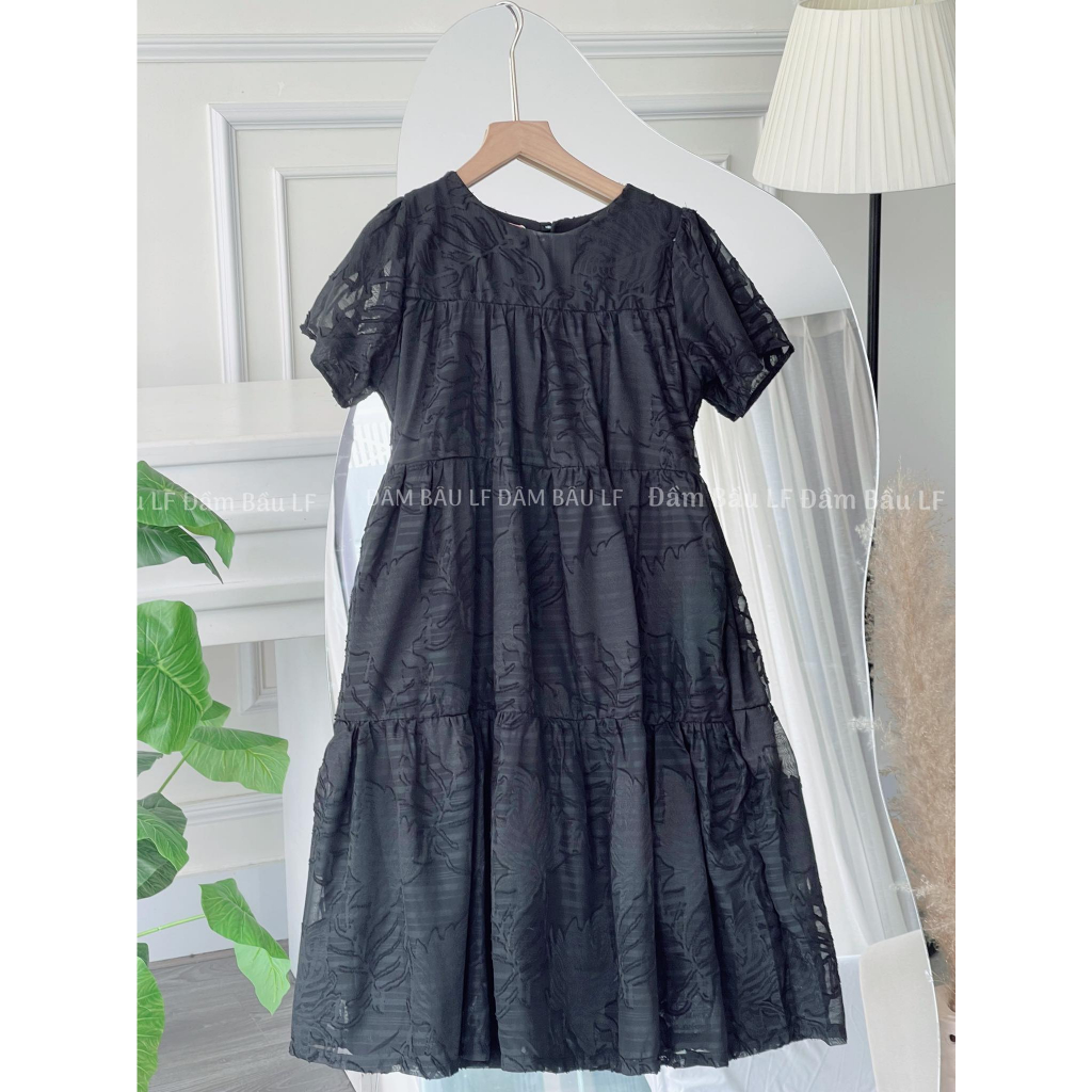 Đầm bầu babydoll dễ thương chất vải siêu mát mặc thoải mái thích hợp đi làm đi chơi