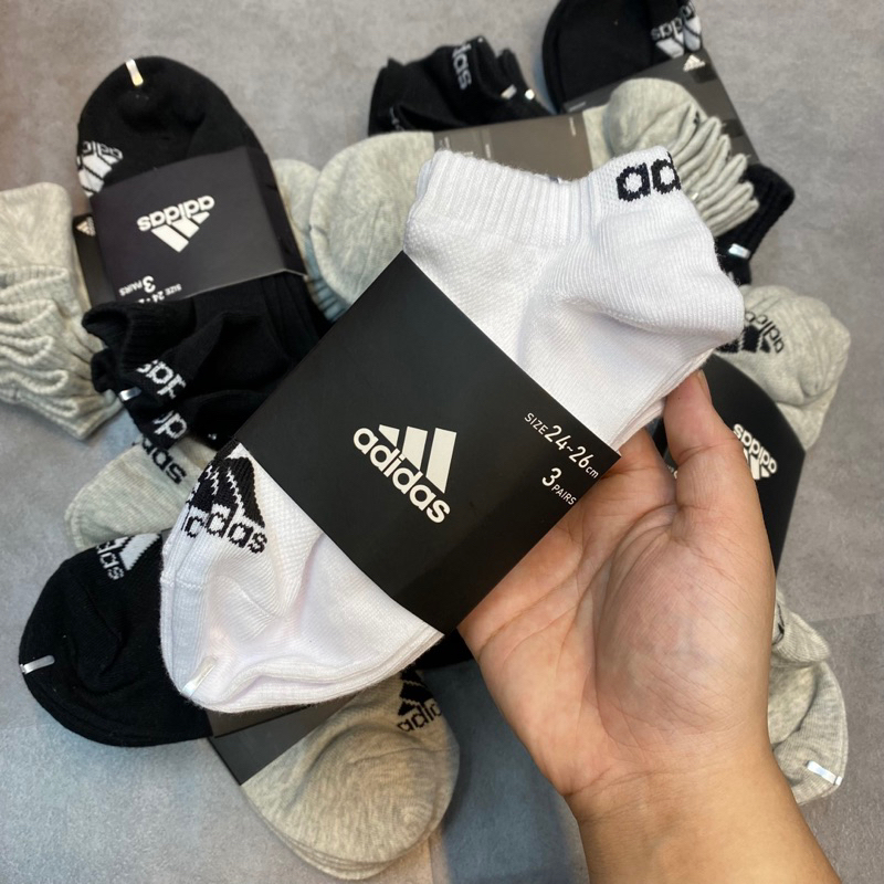 Vớ Adidas Chính Hãng Cổ Thấp Có Sẵn, Hàng Nhập Khẩu Full Tag , Pack 3 Đôi, Tách Lẻ Bán Từng Đôi