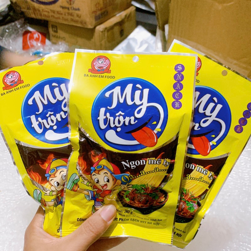 Snack Mỳ Trộn Ba Anh Em Food, Dai dai- Ngon Ngon