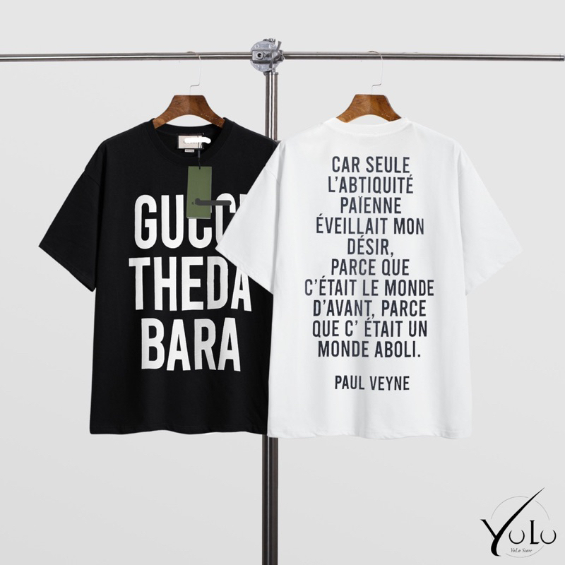 Áo thun Unisex GuGGi Theda Bara cotton 2C đl 250gsm dày dặn, co giãn, thấm hút dành cho nam và nữ | BigBuy360 - bigbuy360.vn