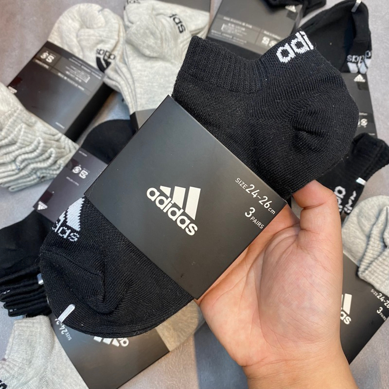 Vớ Adidas Chính Hãng Cổ Thấp Có Sẵn, Hàng Nhập Khẩu Full Tag , Pack 3 Đôi, Tách Lẻ Bán Từng Đôi