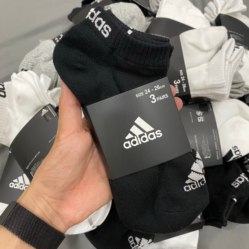 Vớ Adidas Chính Hãng Cổ Thấp Có Sẵn, Hàng Nhập Khẩu Full Tag , Pack 3 Đôi, Tách Lẻ Bán Từng Đôi