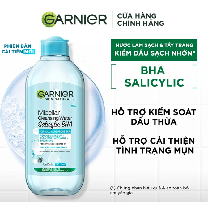 Nước Tẩy Trang Cho Mọi Loại Da Garnier Micellar Water