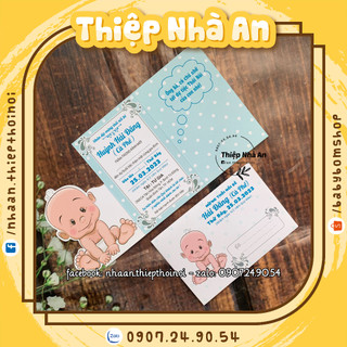 ♥️ Shop Uy Tín ♥️ [COMBO 200 BỘ ] Thiệp Mời SINH NHẬT - THÔI NÔI - ĐẦY THÁNG Dành Cho Bé Trai In Nội Dung Hoàn Chỉnh 180