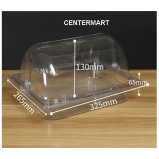 Bộ khay trưng bày bánh, thức ăn dành cho tiệc buffet - khay cỡ 1/2 - nắp PC trong suốt lồng bàn chống bụi