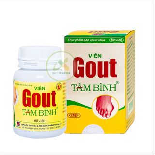 Viên Gout Tâm Bình - Hỗ trợ giảm Acid Uric, giảm đau nhức xương khớp (Hộp 60 viên)