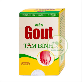 Viên Gout Tâm Bình - Hỗ trợ giảm Acid Uric, giảm đau nhức xương khớp (Hộp 60 viên)