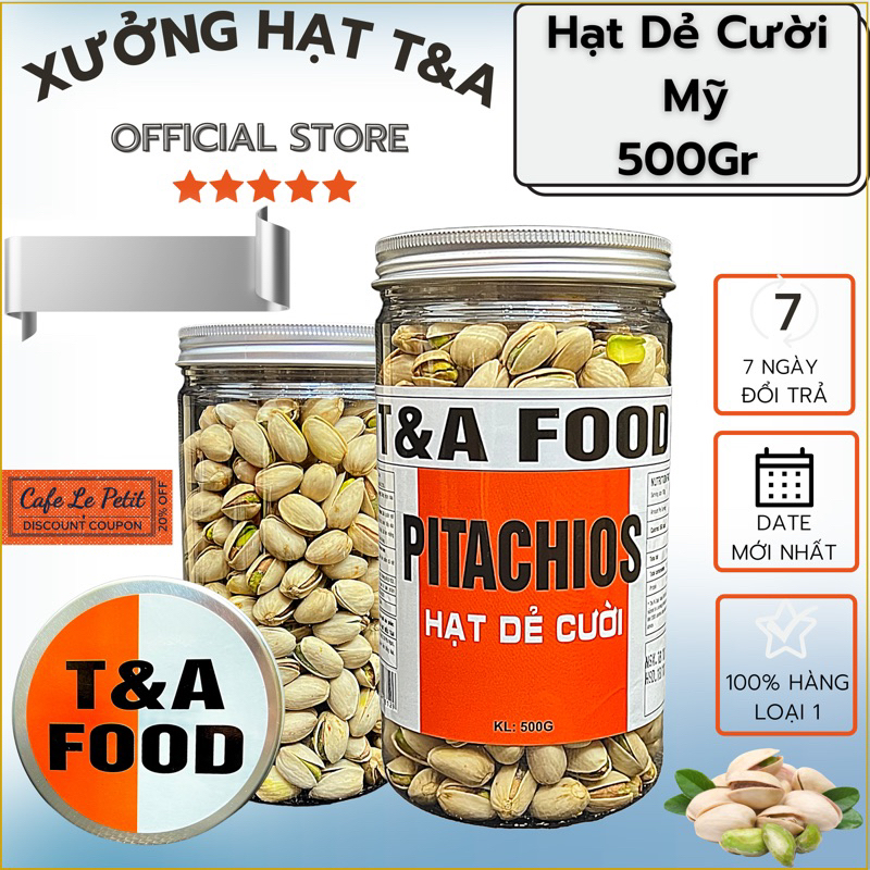 Hạt Dẻ Cười Mỹ 500Gr không tẩy loại 1 cao cấp hạt dẻ giòn có vị mặn nhẹ - CHỢ HẠT T&A