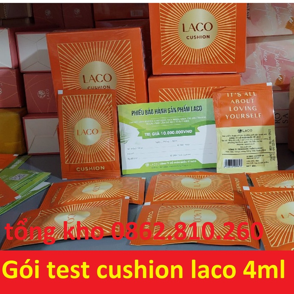 Gói test phấn nền nước che khuyết điểm cushion laco 4ml 🩸