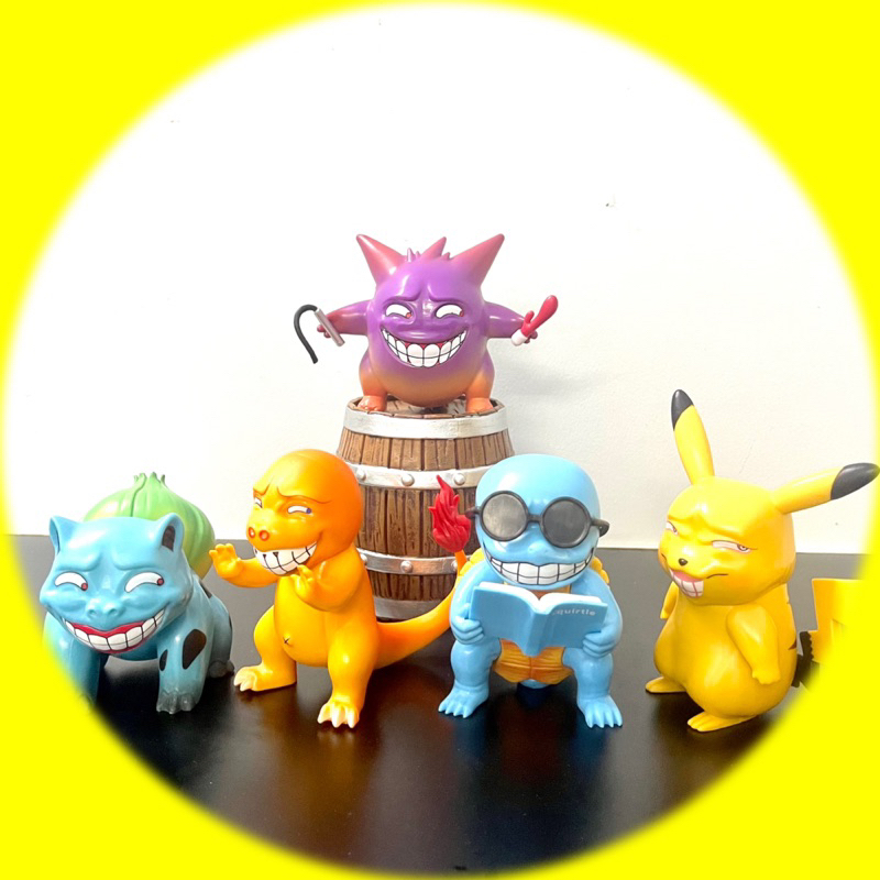 Mô hình pokemon biến thái: Gengar, Pikachu, Bulbasaur, Squirtle, Chamander