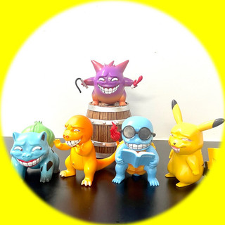 Mô hình pokemon biến thái: Gengar, Pikachu, Bulbasaur, Squirtle, Chamander
