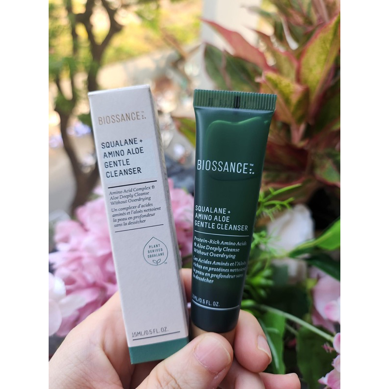 Sữa rửa mặt Biossance Squalane + Amino Aloe Gentle Pore-Minimizing Cleanser 15ml fullbox