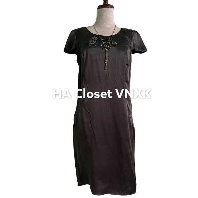 Đầm Lụa Đính Cườm Hàng Xuất Xịn