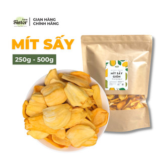 500g Mít sấy giòn SISTER FARM không đường cánh to, không vỡ, ngọt tự nhiên, giàu vitamin/ Mít sấy nguyên cánh