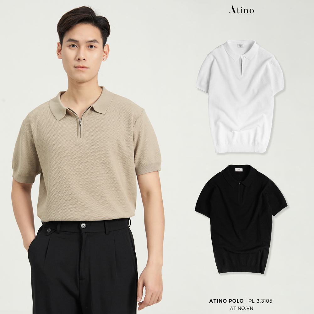 Áo Polo Nam ATINO Vải Len Viscose Trẻ Trung Form Regular PL3.3105