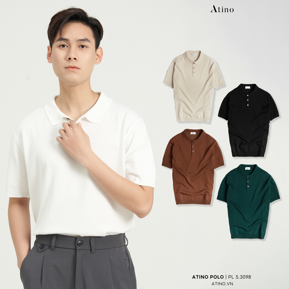 Áo Polo Nam ATINO Vải Len Viscose Trẻ Trung Form Regular PL5.3098