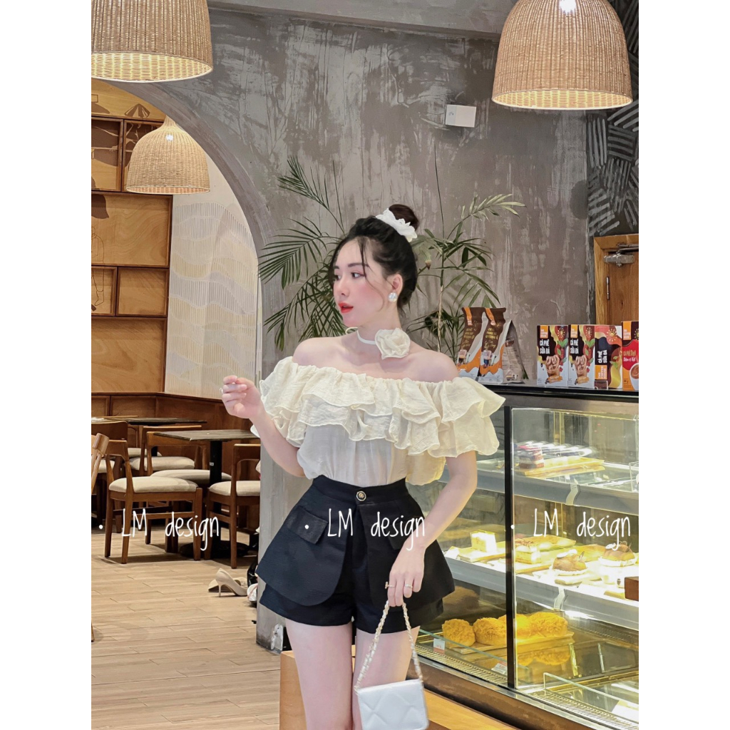 sơ mi trễ vai bông hồng cổ siêu xinh_23189