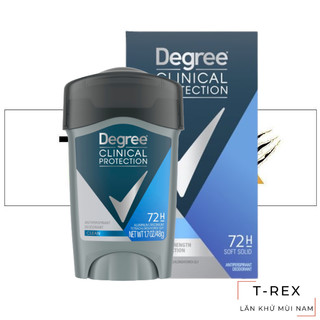 Lăn Khử Mùi Dạng Sáp Mềm Degree Clean Clinical Protection Antiperspirant Deodorant 48g