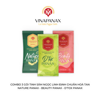 Combo 3 gói tinh sâm định chuẩn hoà tan nature panax - beauty panax - d'tox panax