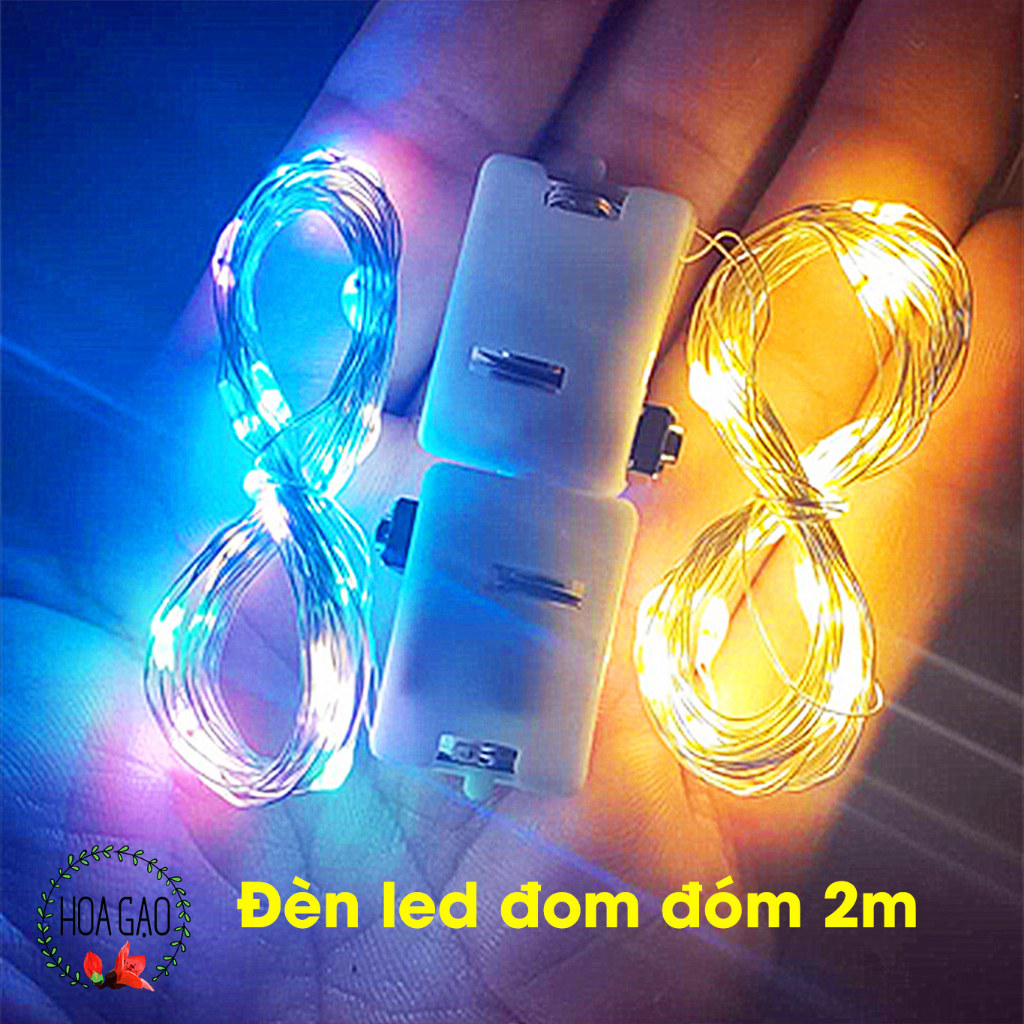 Dây đèn led pin đom đóm 2m đèn led trang trí sinh nhật HOA GẠO GDD2M decor