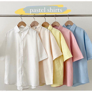 Áo sơ mi tay cộc mùa hè Pastel Shirt form rộng