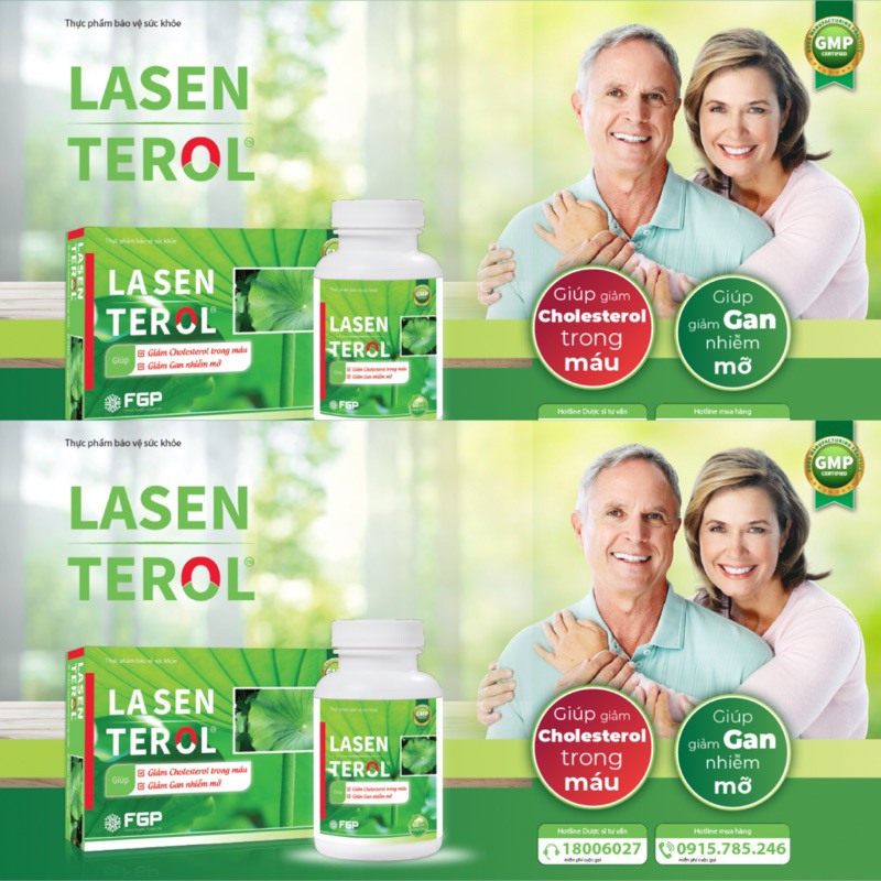 Lasen Terol - Giảm Cholesterol Máu, Mỡ máu, Gan Nhiễm Mỡ - Hộp 60 viên