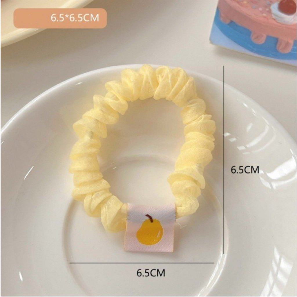 Dây cột tóc kiêm vòng tay xinh hình quả óng ánh đẹp phụ kiện màu trơn giá rẻ đi chơi chụp ảnh cho nữ